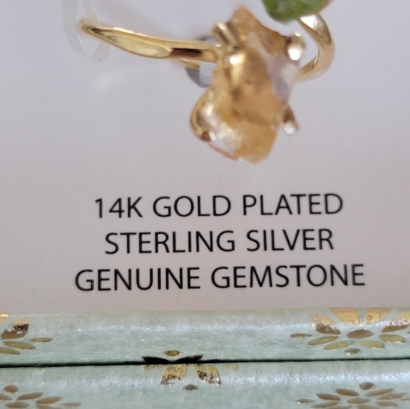 Shivam Sterling Silver Gold Plated Adjustable Ring NWT - Picture 2 of 6